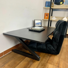 Bàn gaming bệt Chân sắt chữ Z gấp gọn dài 1m FULL Trắng/ Đen