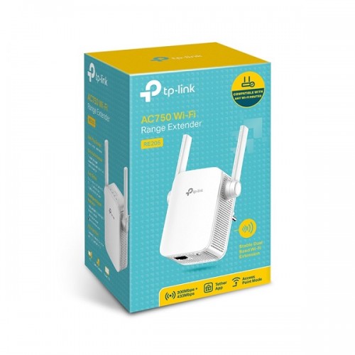 Bộ Kích Sóng Wi-Fi Băng Tần Kép RE205 AC750 - Có cổng LAN
