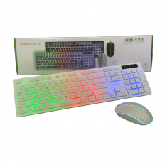 Combo Phím và Chuột Simetech KM-120 - Màu Trắng và màu đen