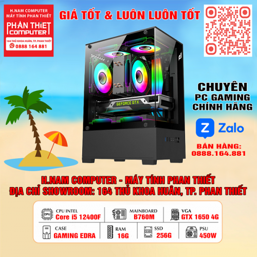 PC CHƠI GAME HIỆU SUẤT CAO GTX 1650 - 12400F - B760M